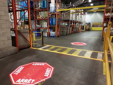 Sécurisation des zones piétonnes industrielles