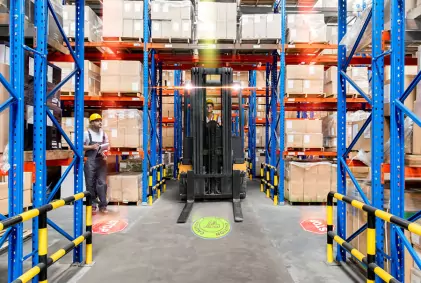 Projecteurs de panneaux virtuels pour sécurité industrielle