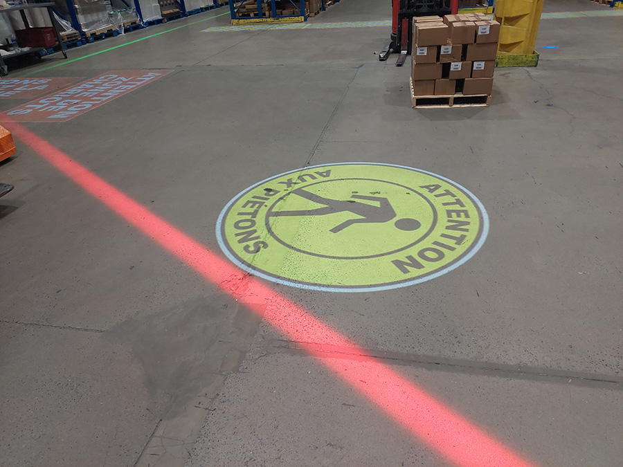 Marquage au sol rond pictogramme Piéton lumineux image 2